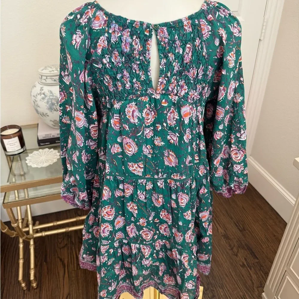 Jessa Mini Dress in Jade Floral by Cleobella ZZ13